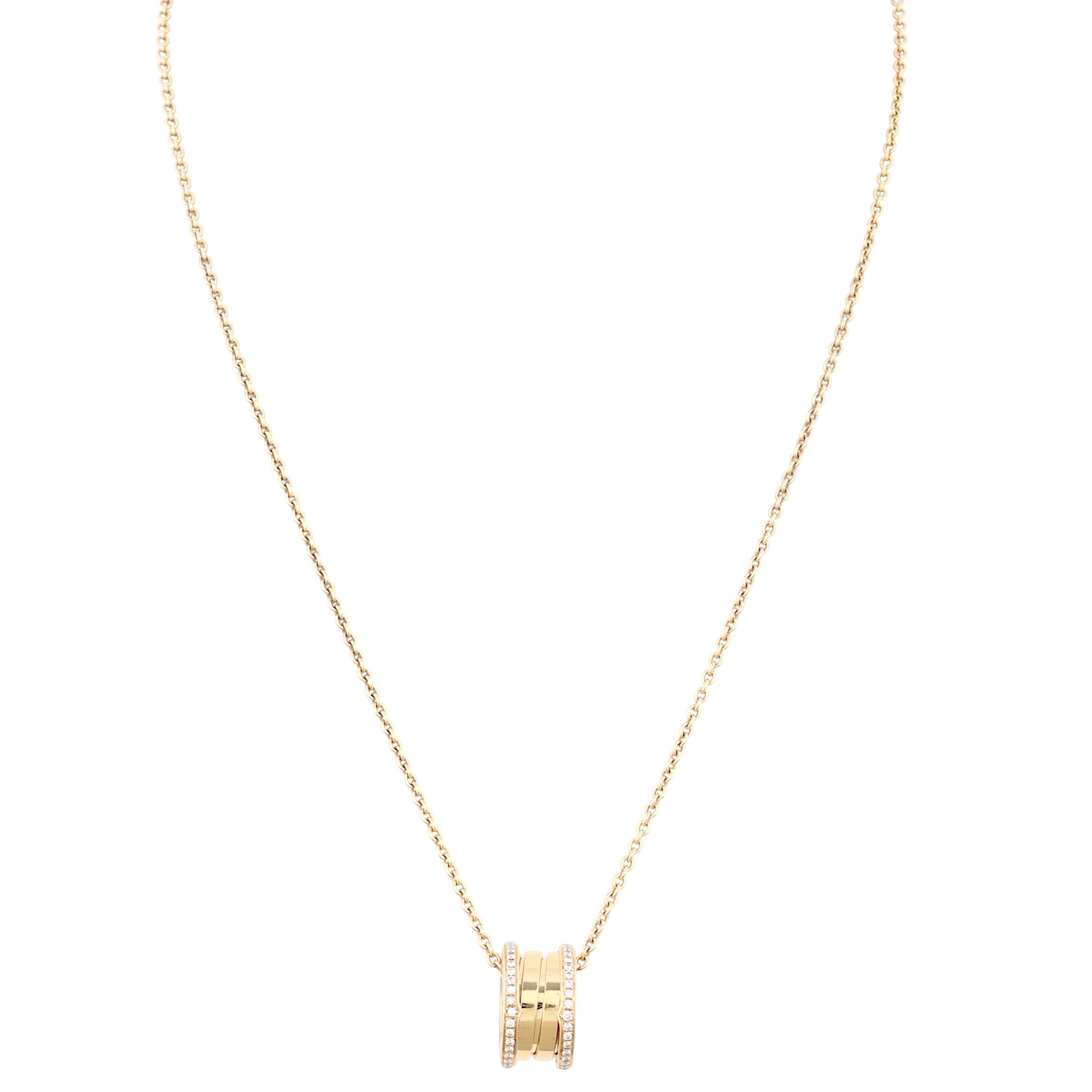 Bvlgari B.Zero1 18k Rose Gold Diamond Necklace