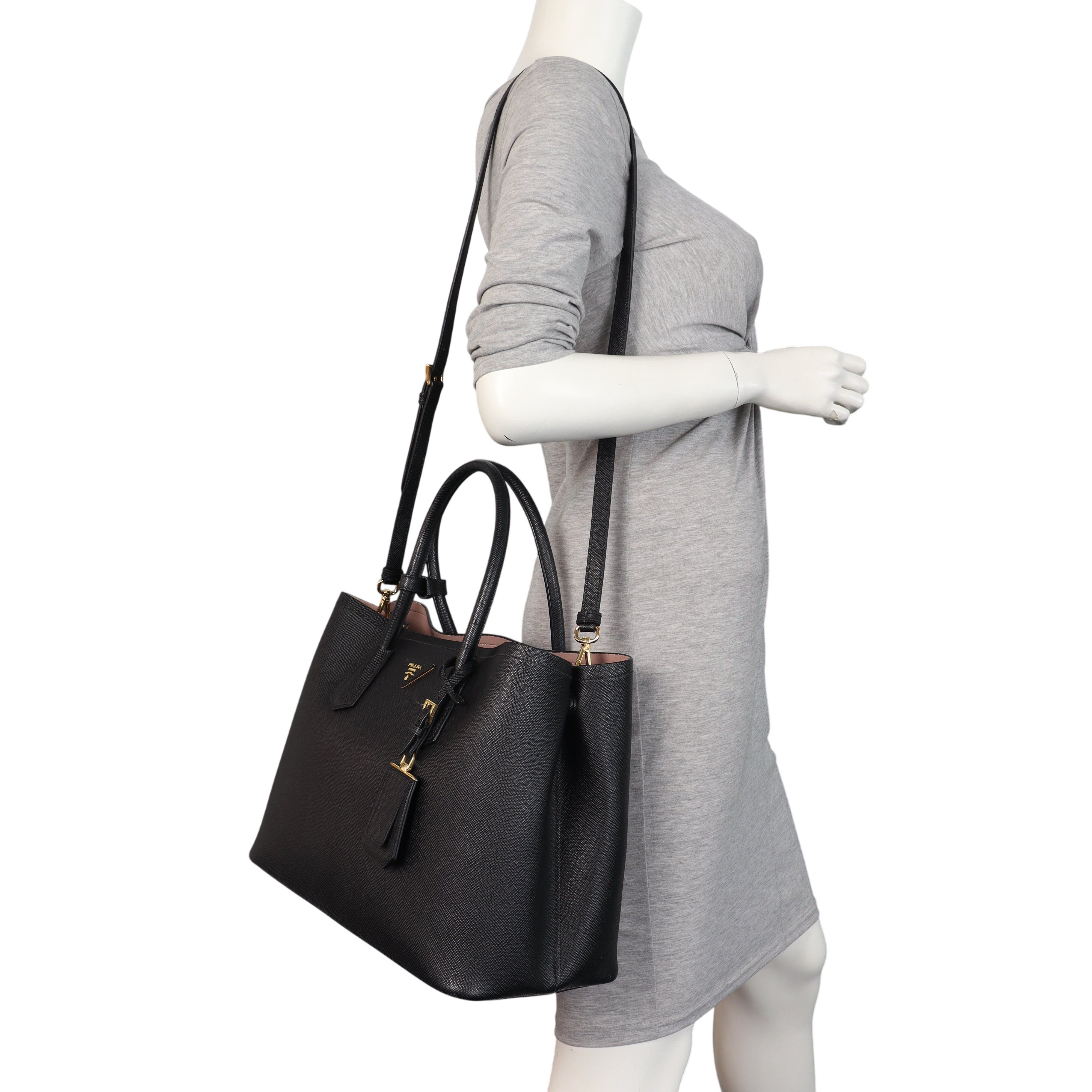 Prada Saffiano Cuir Double Bag Large