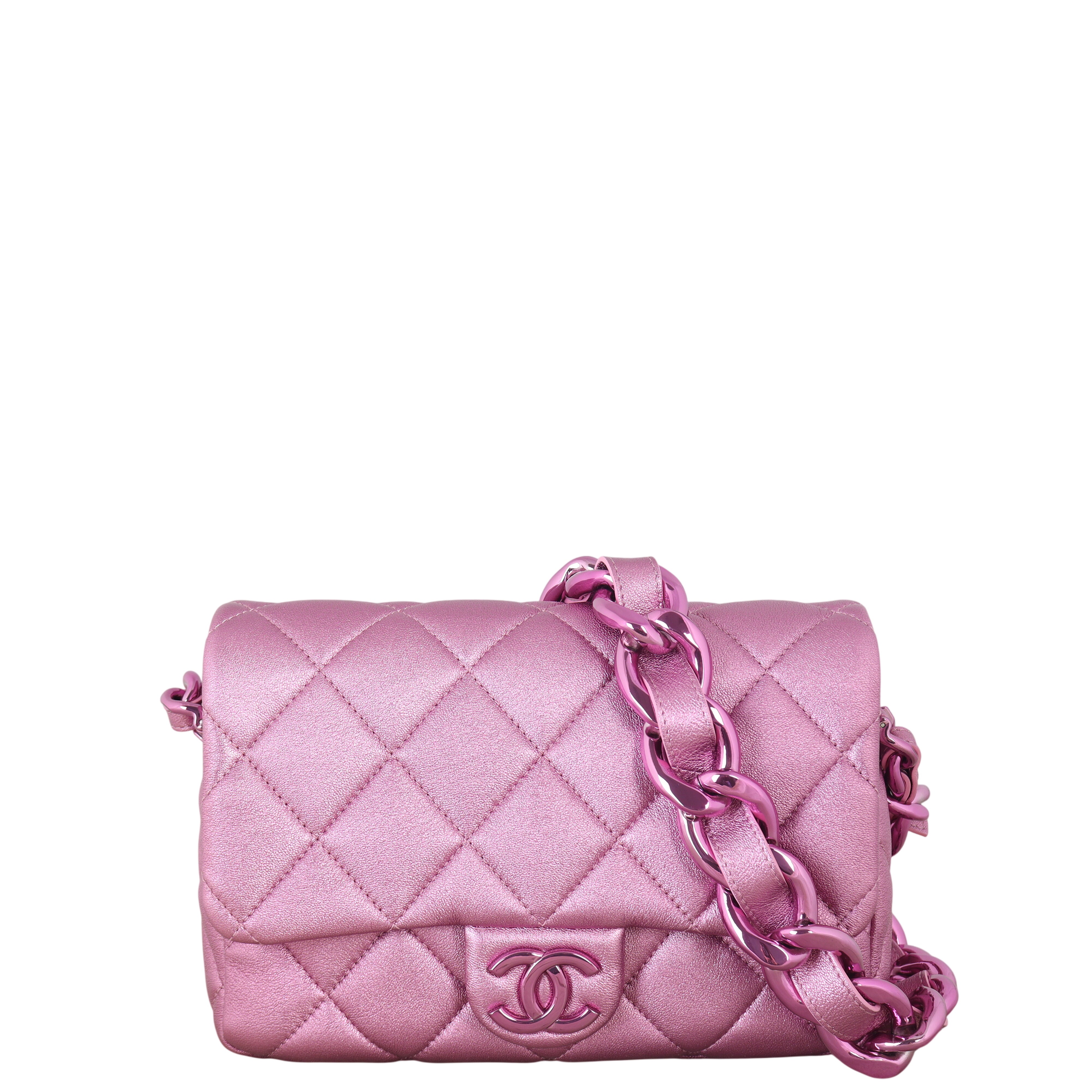 Chanel CC Mini Flap Lacquered Chain Bag
