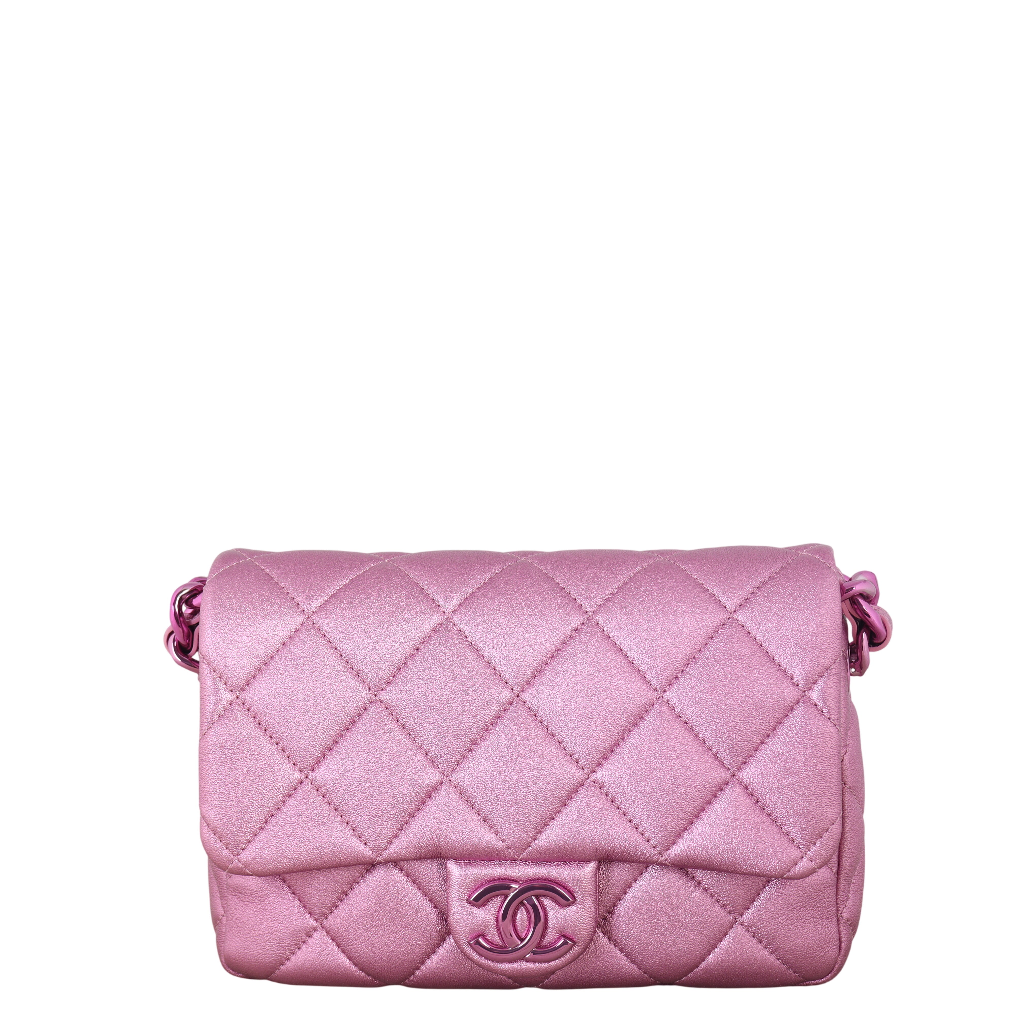 Chanel CC Mini Flap Lacquered Chain Bag