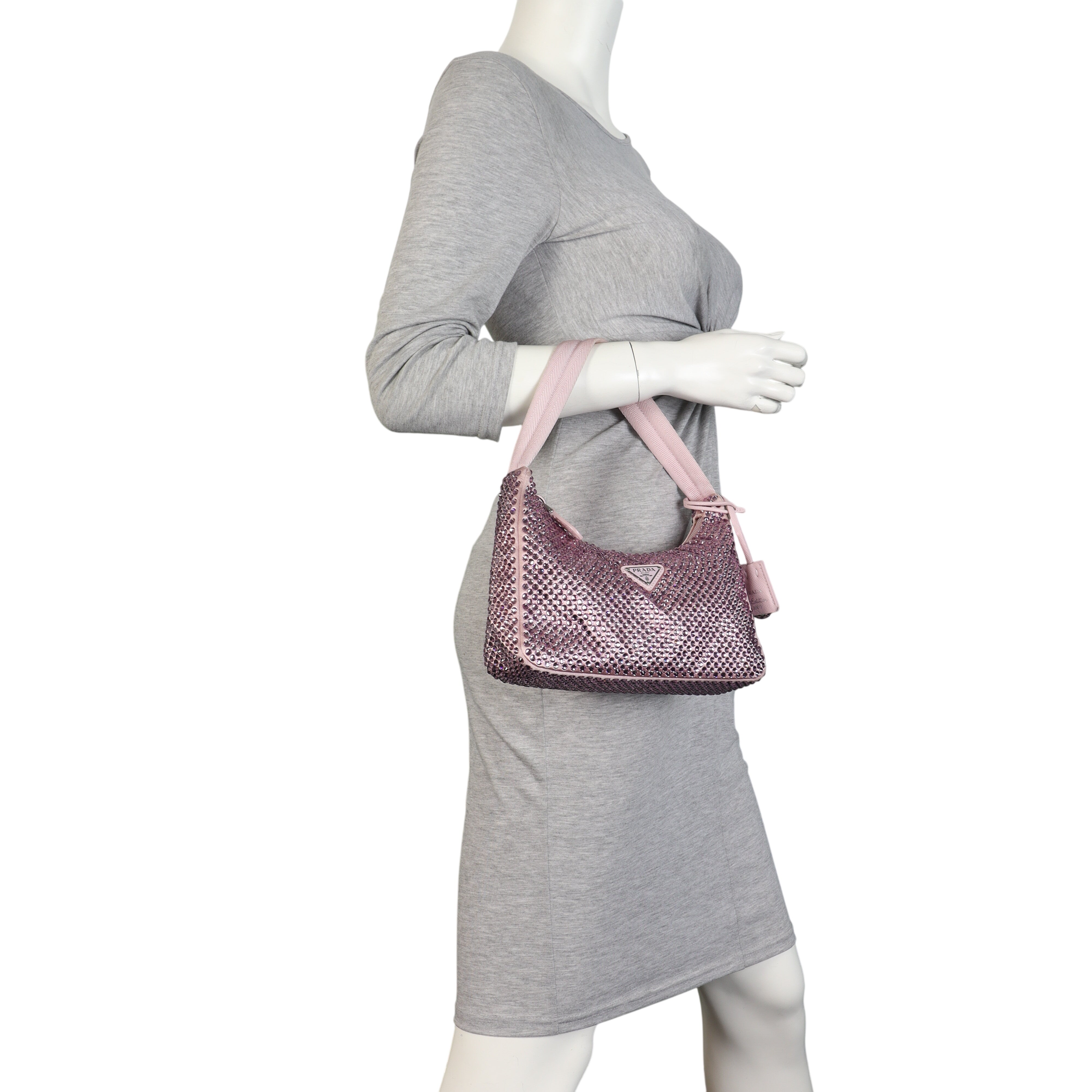 Prada Re-Edition 2000 Satin Crystal Mini Bag