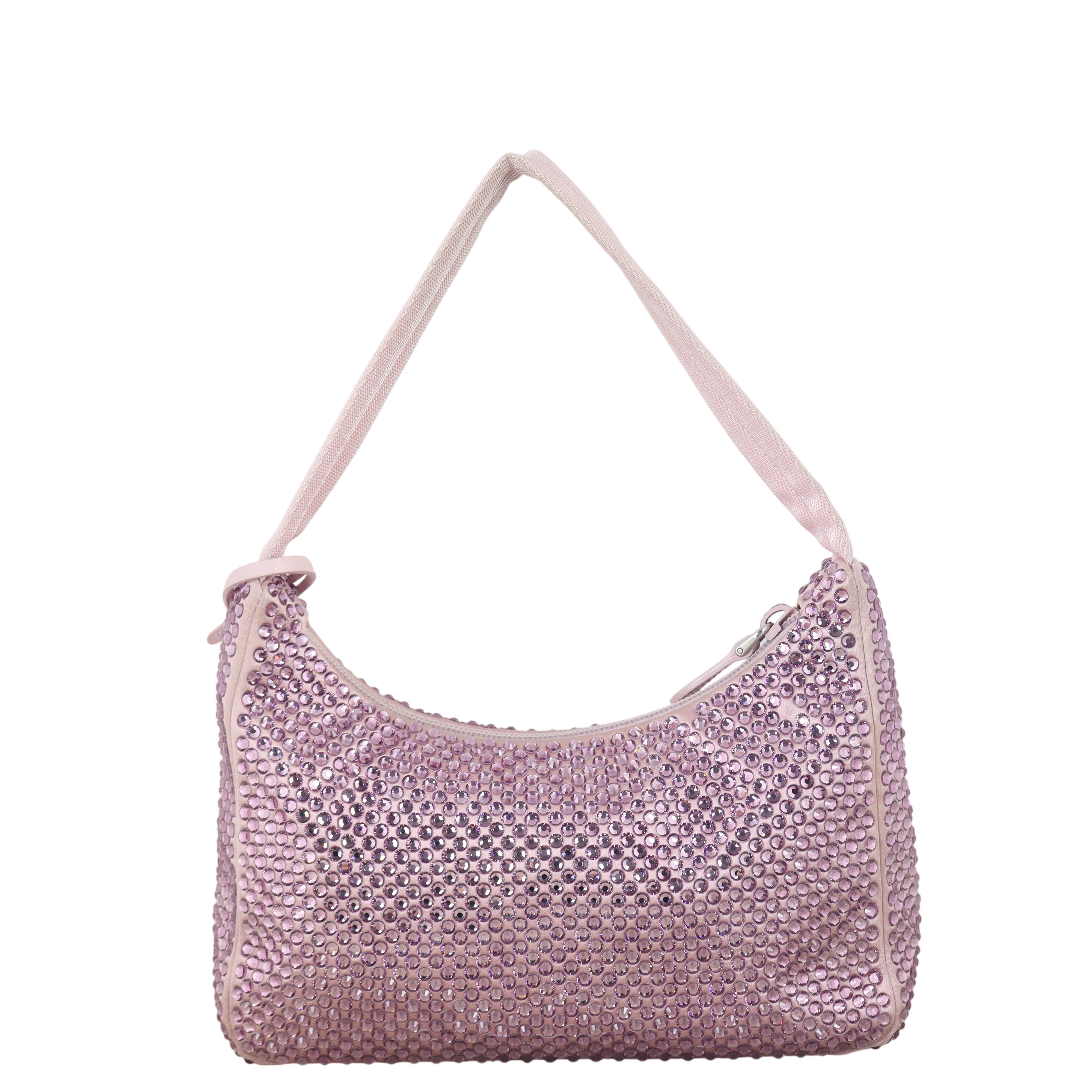 Prada Re-Edition 2000 Satin Crystal Mini Bag