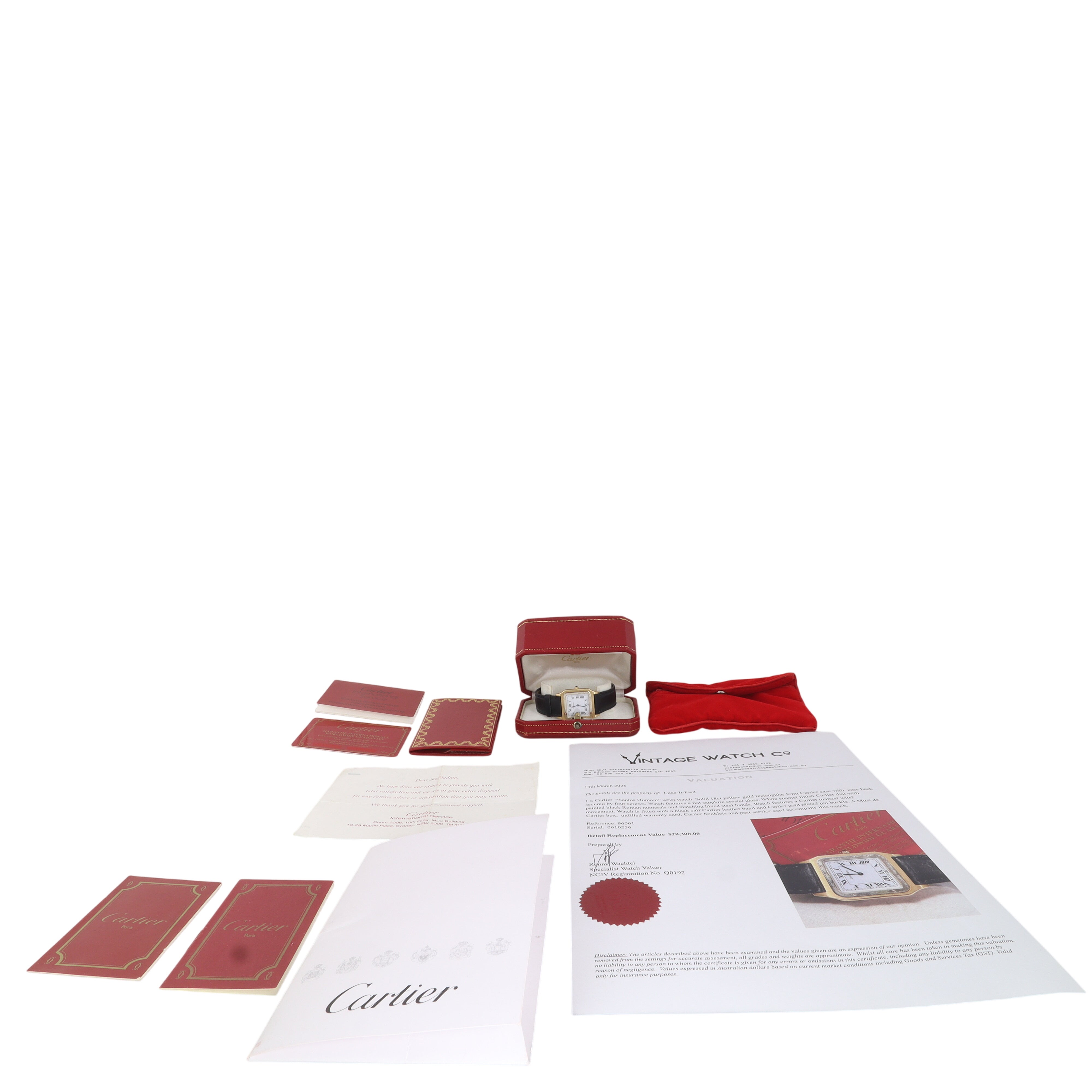 Cartier Santos Dumont Watch 18k Yellow Gold