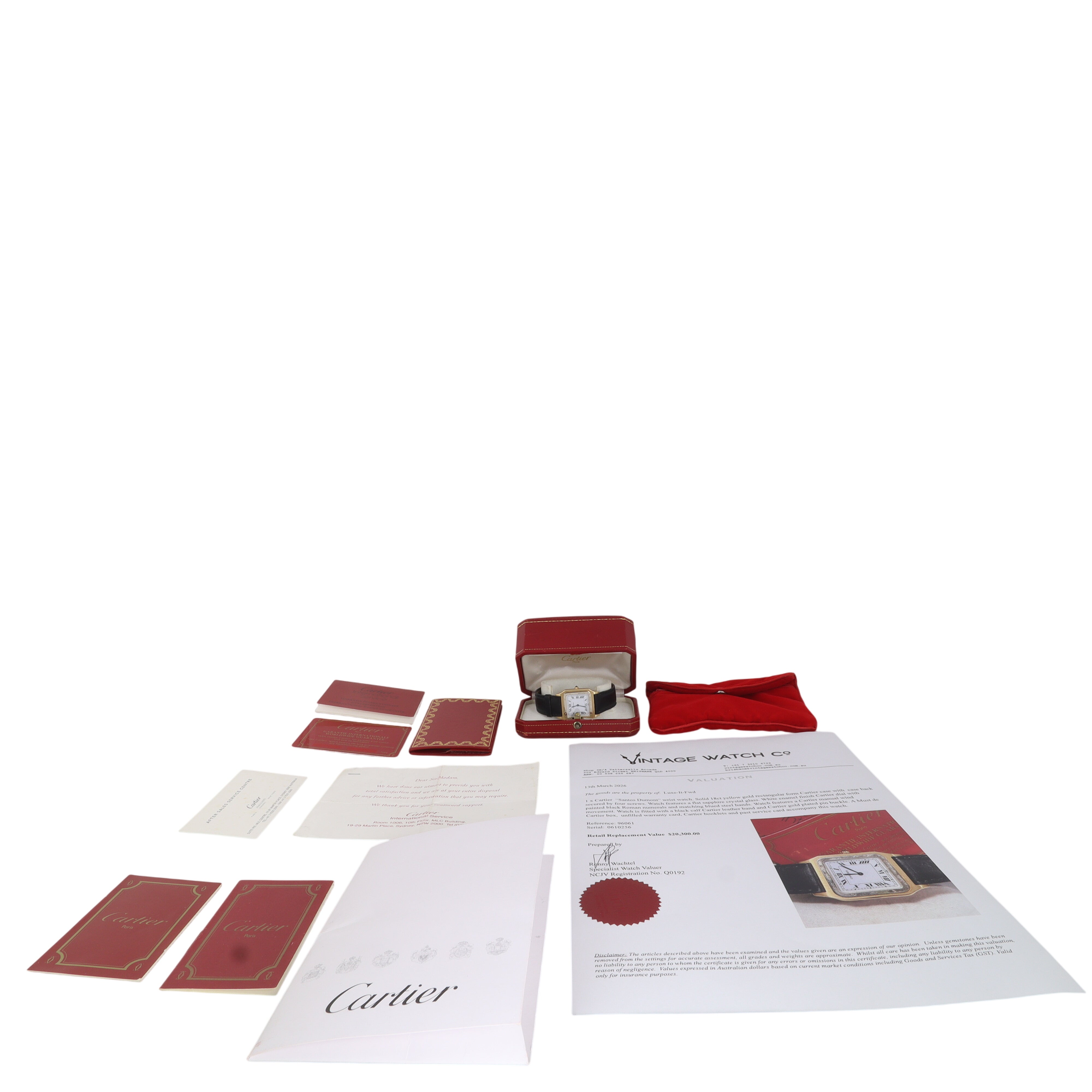 Cartier Santos Dumont Watch 18k Yellow Gold