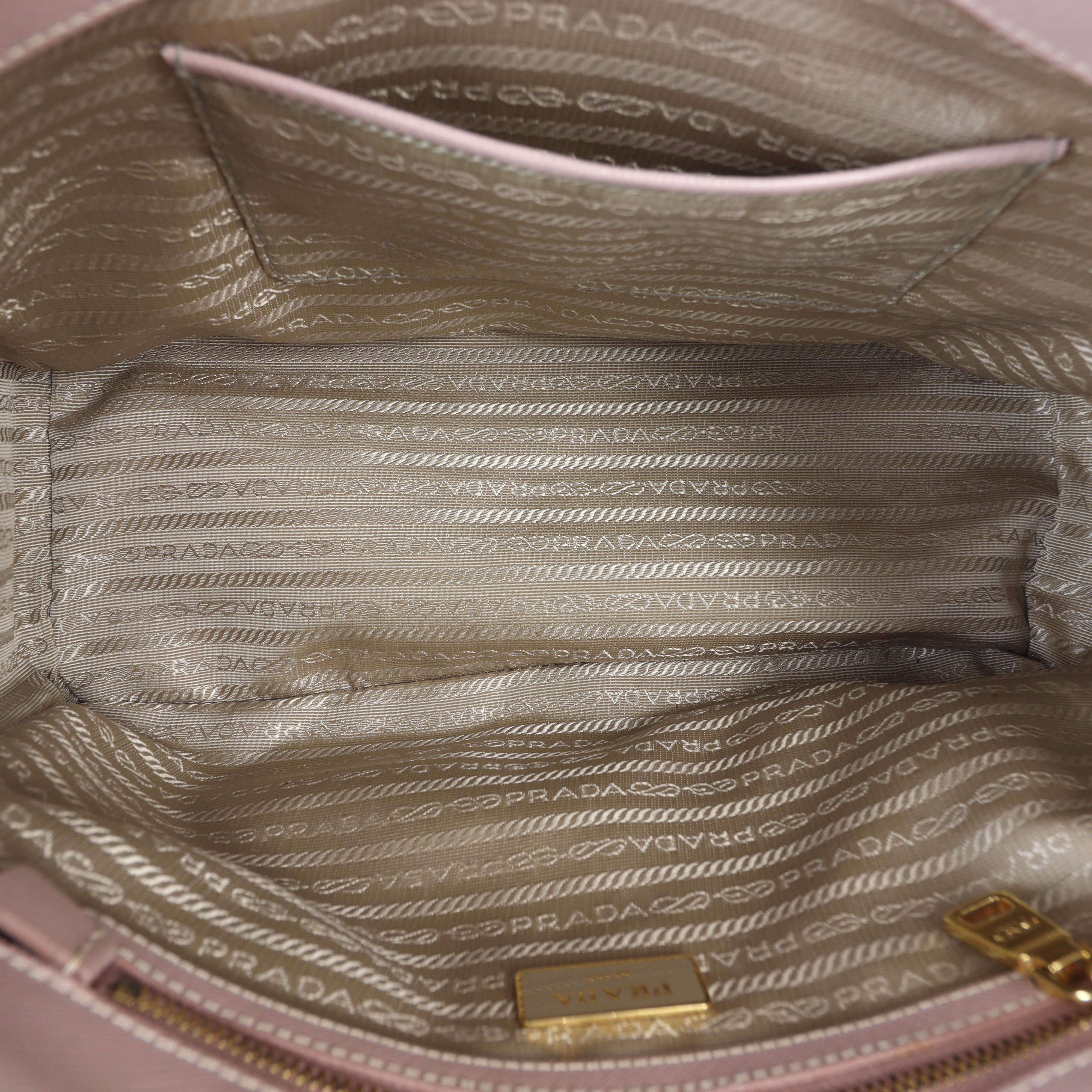 Prada Saffiano Lux Galleria Double Zip Tote Medium