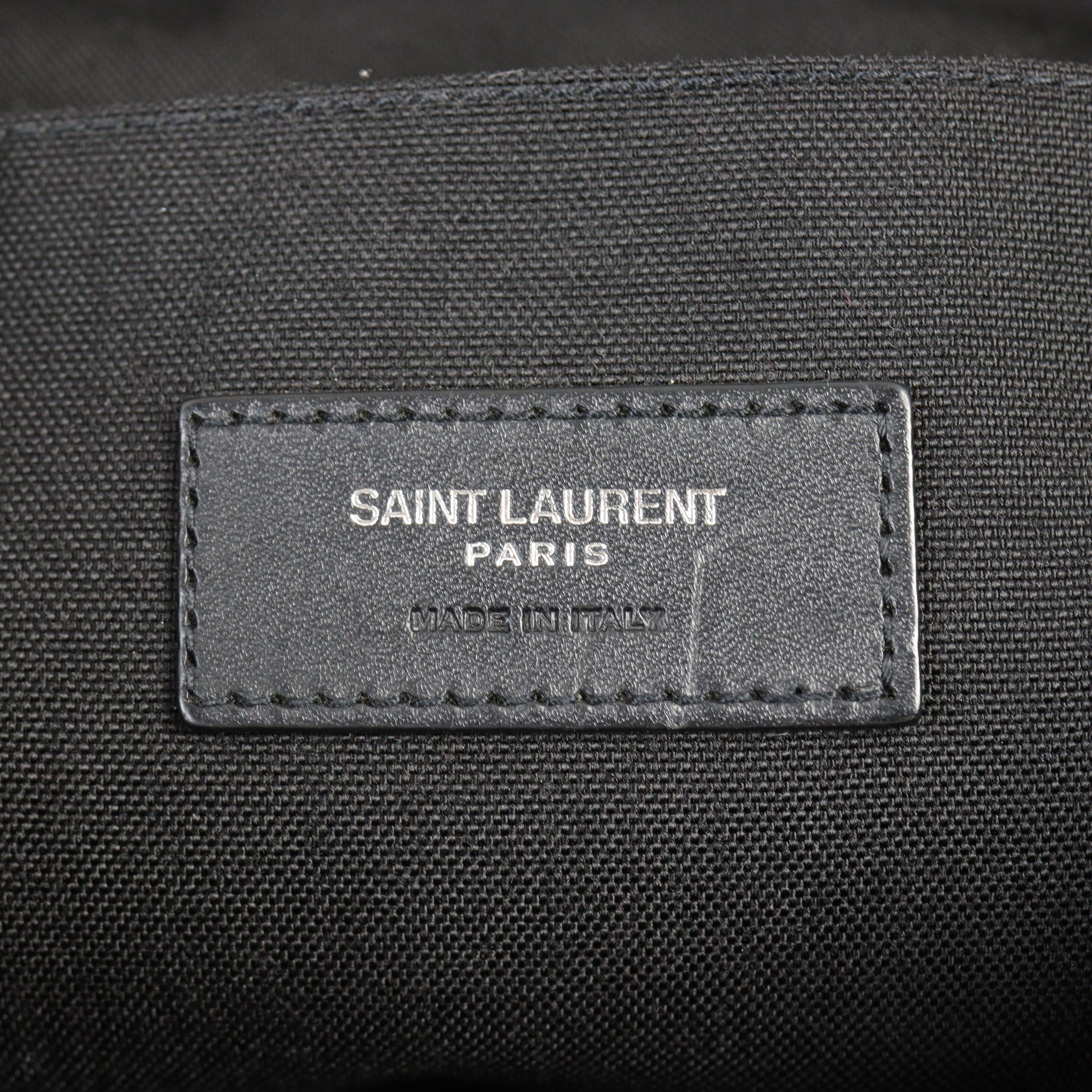 Saint Laurent Noe Canvas Multi Patch Backpack