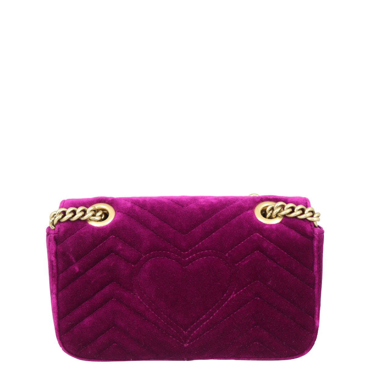 Gucci GG Marmont Velvet Mini Shoulder Bag Back
