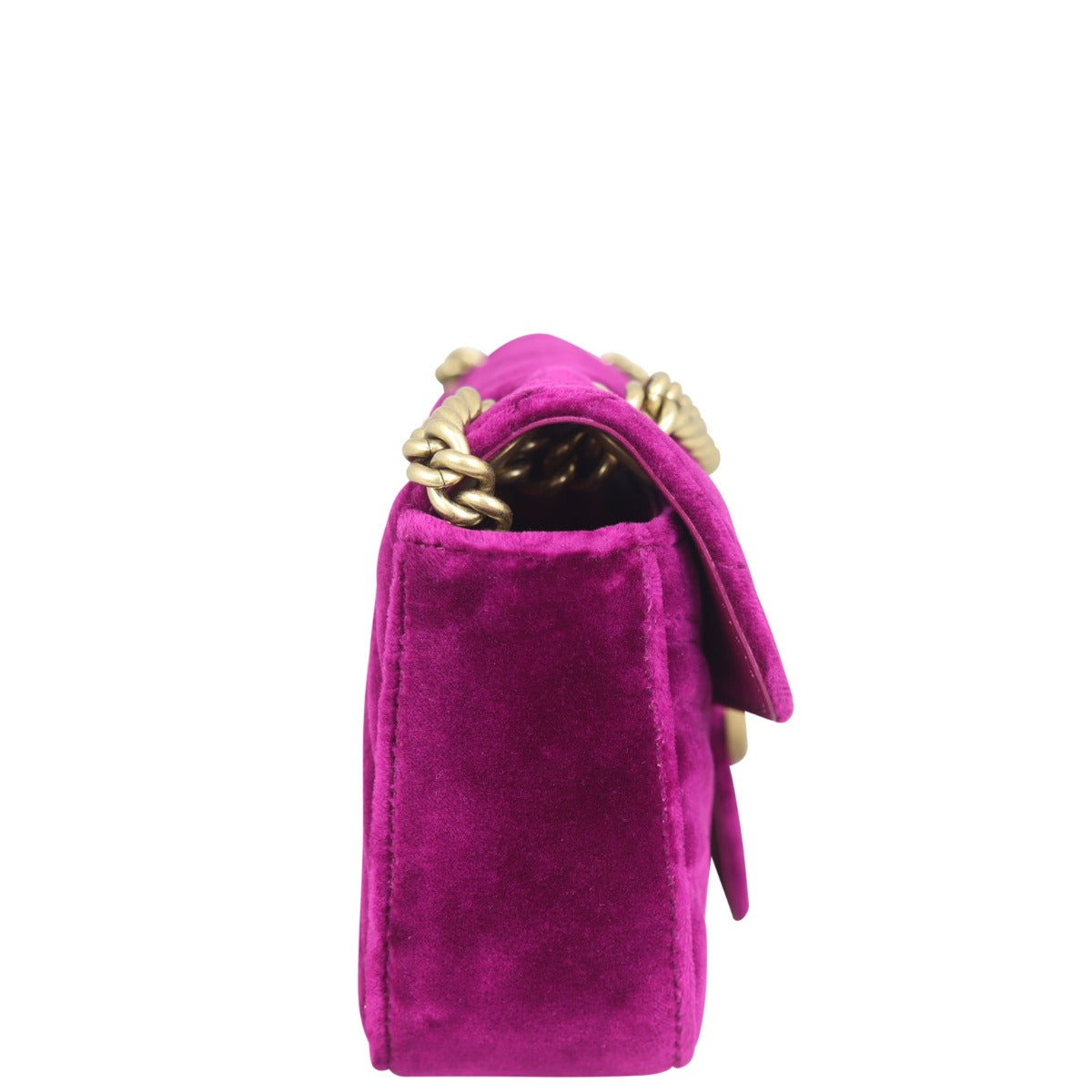 Gucci GG Marmont Velvet Mini Shoulder Bag Side
