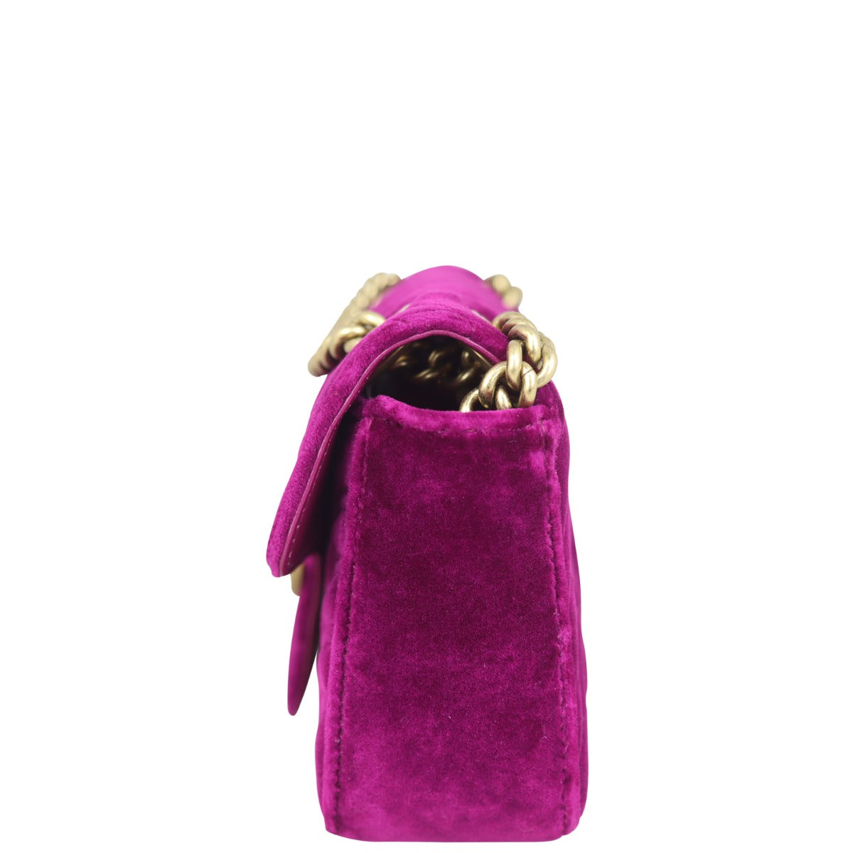 Gucci GG Marmont Velvet Mini Shoulder Bag Side
