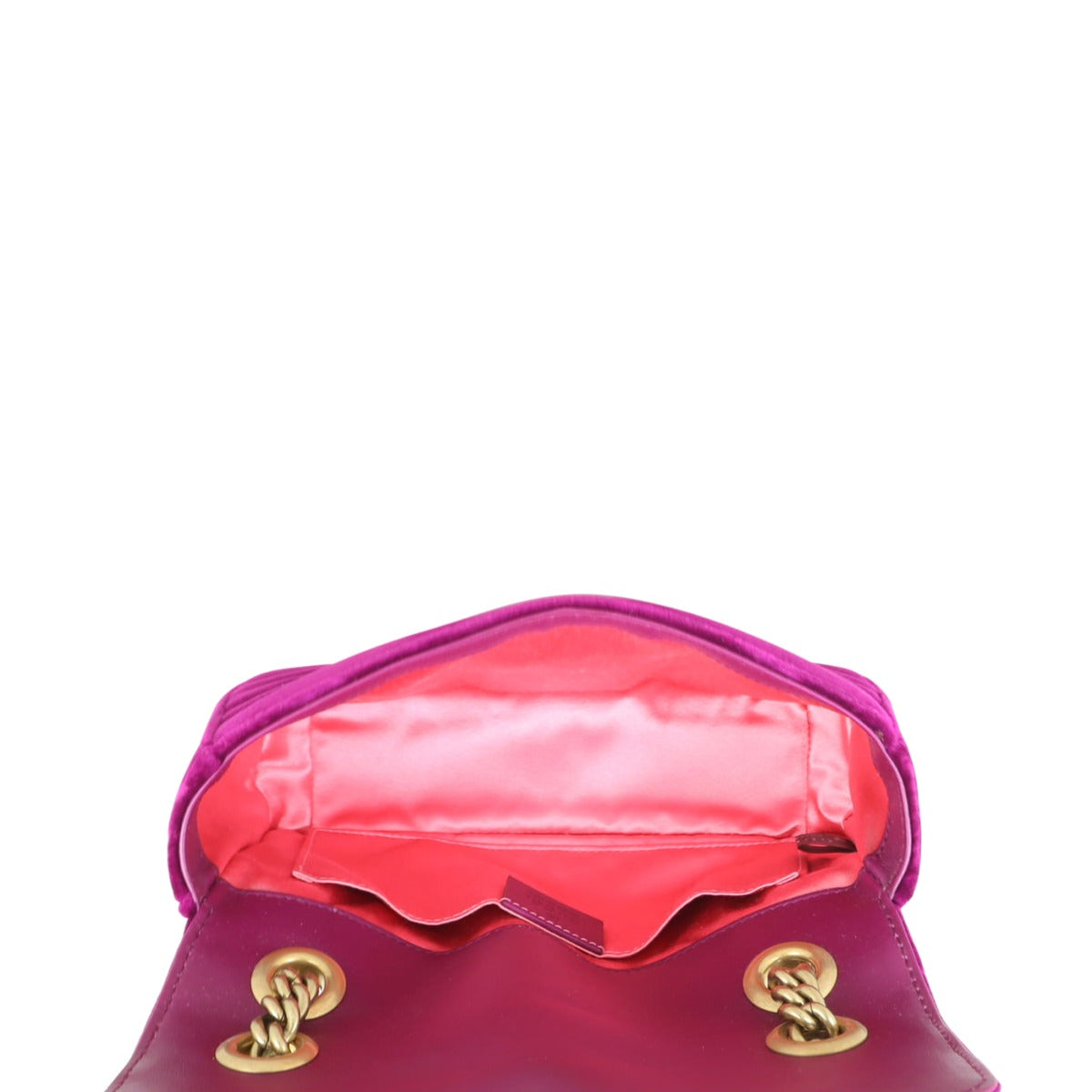 Gucci GG Marmont Velvet Mini Shoulder Bag Whole interior

