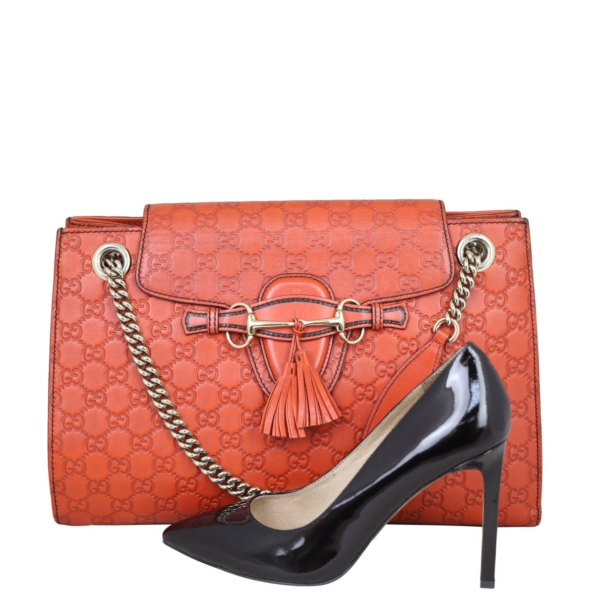 Gucci Emily Guccissima Chain Shoulder Bag Shoe