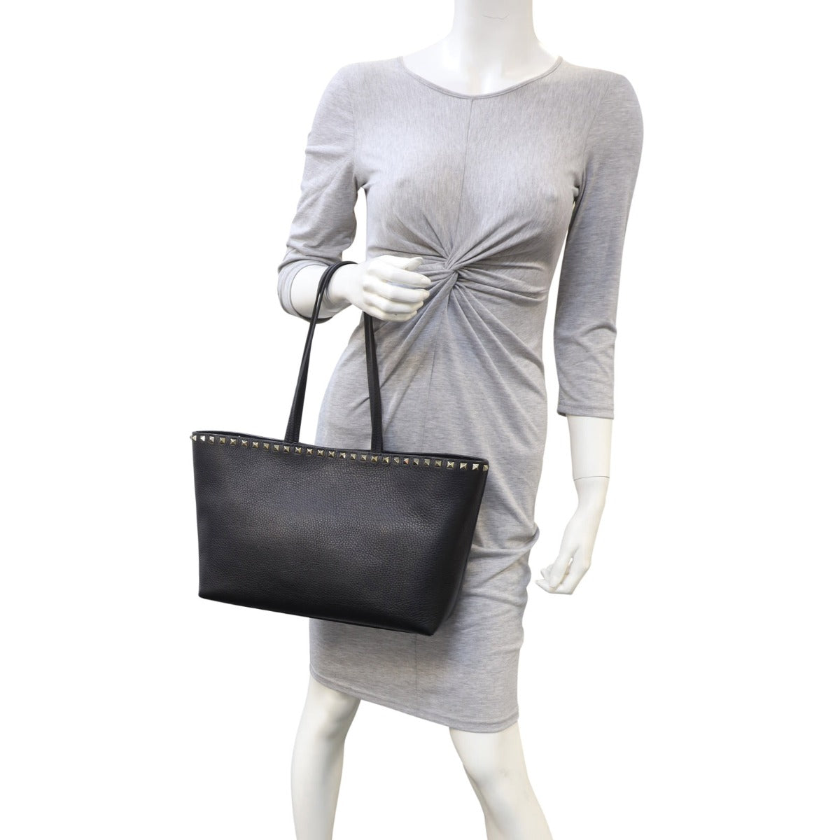 Valentino Rockstud Shopping Tote Small Mannequin
