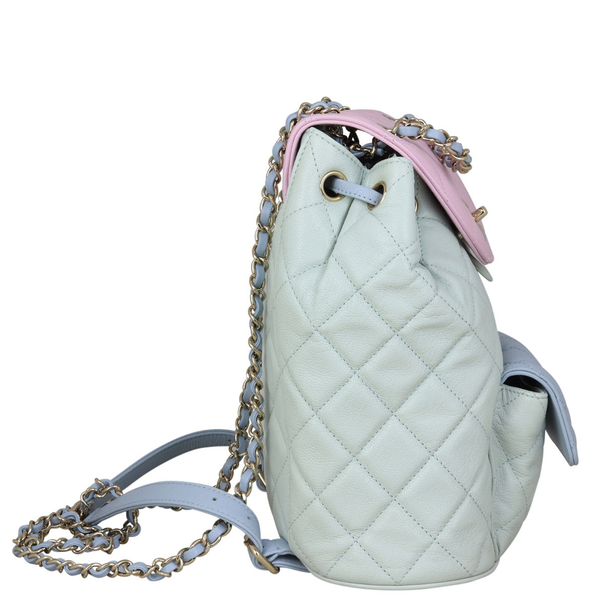 Chanel Duma Drawstring Backpack Side