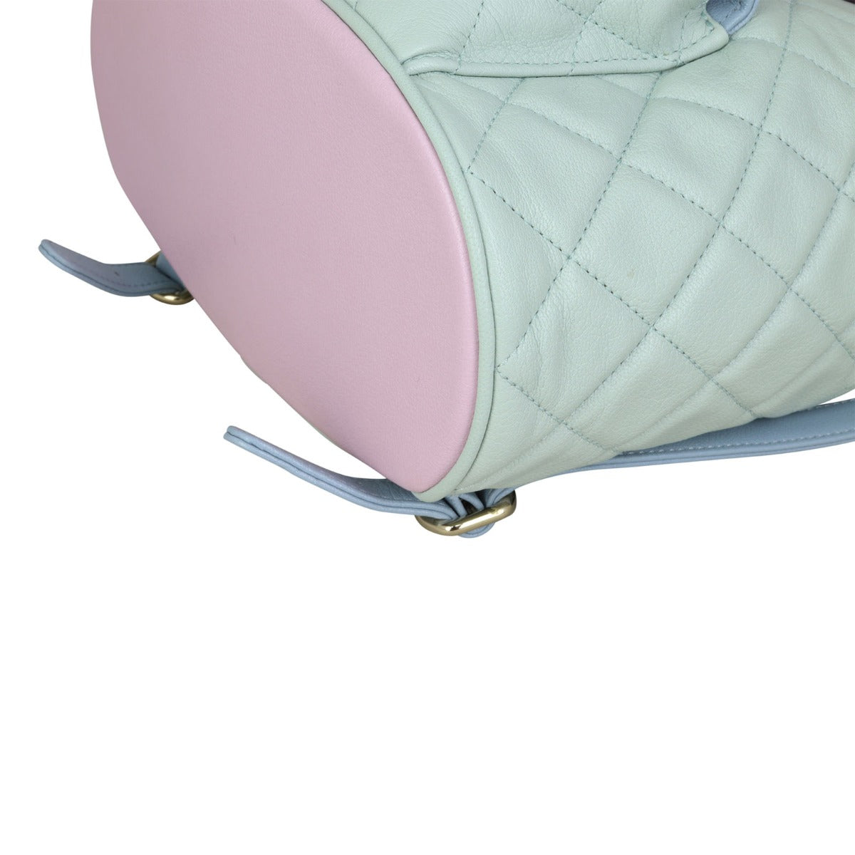 Chanel Duma Drawstring Backpack Corner Closeup