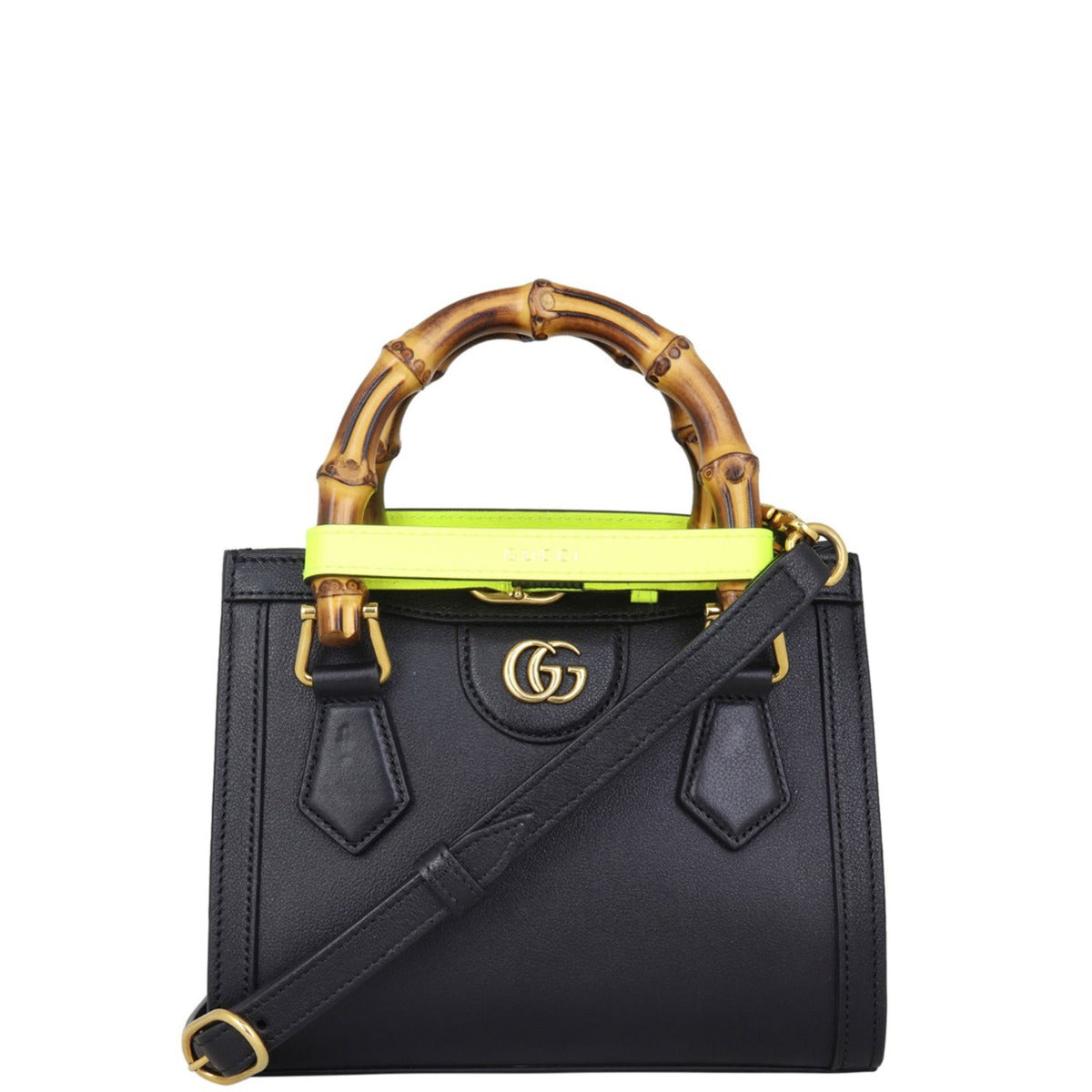 Gucci Diana Bamboo Top Handle Mini Tote Front with Strap