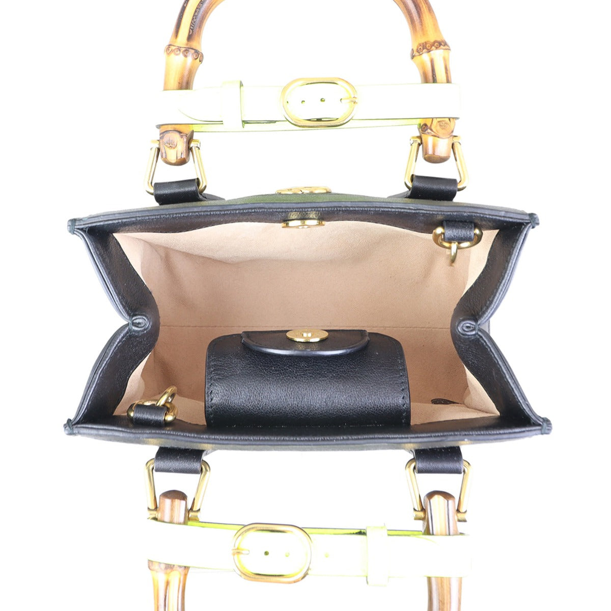 Gucci Diana Bamboo Top Handle Mini Tote Interior