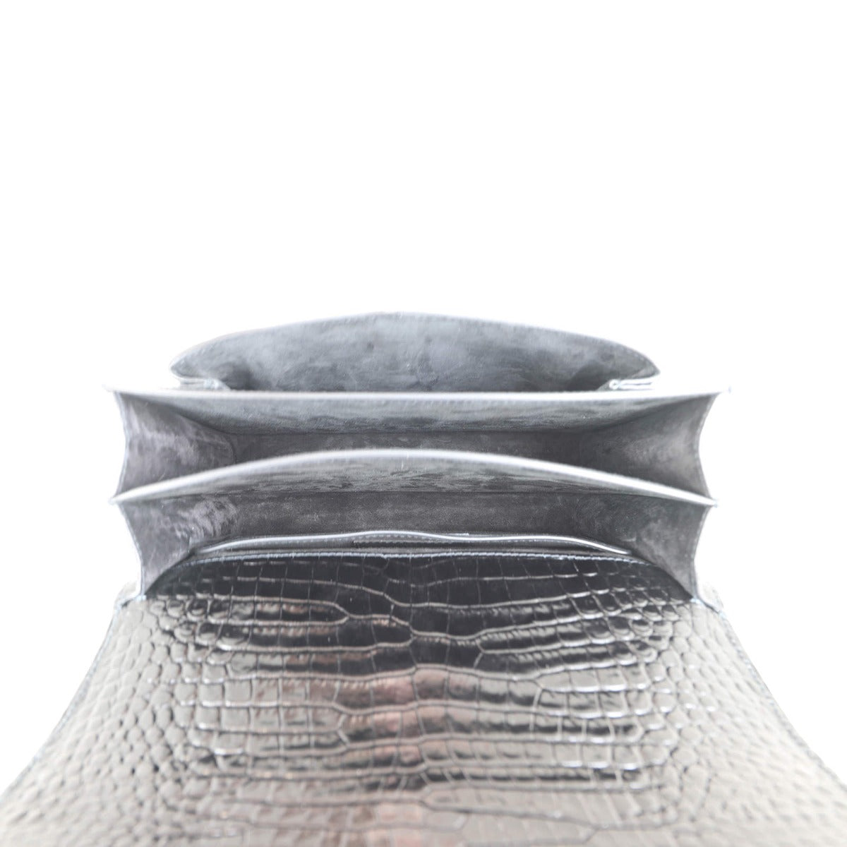 Saint Laurent Sunset Medium Croc-Embossed Interior