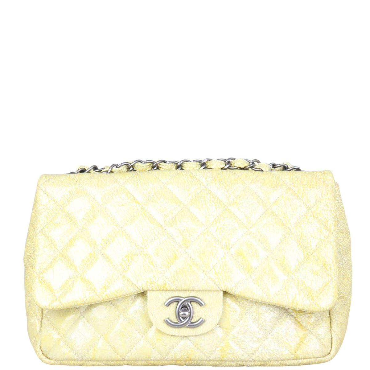 Chanel Classic Single Flap Jumbo Patent Front