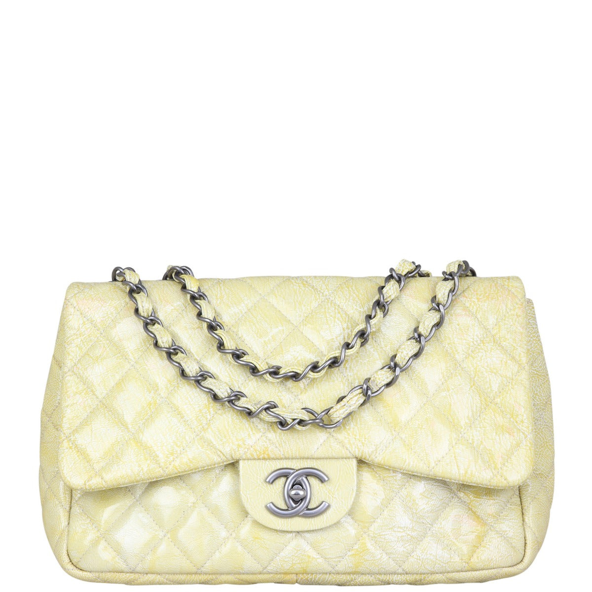Chanel Classic Single Flap Jumbo Patent Front with Strap