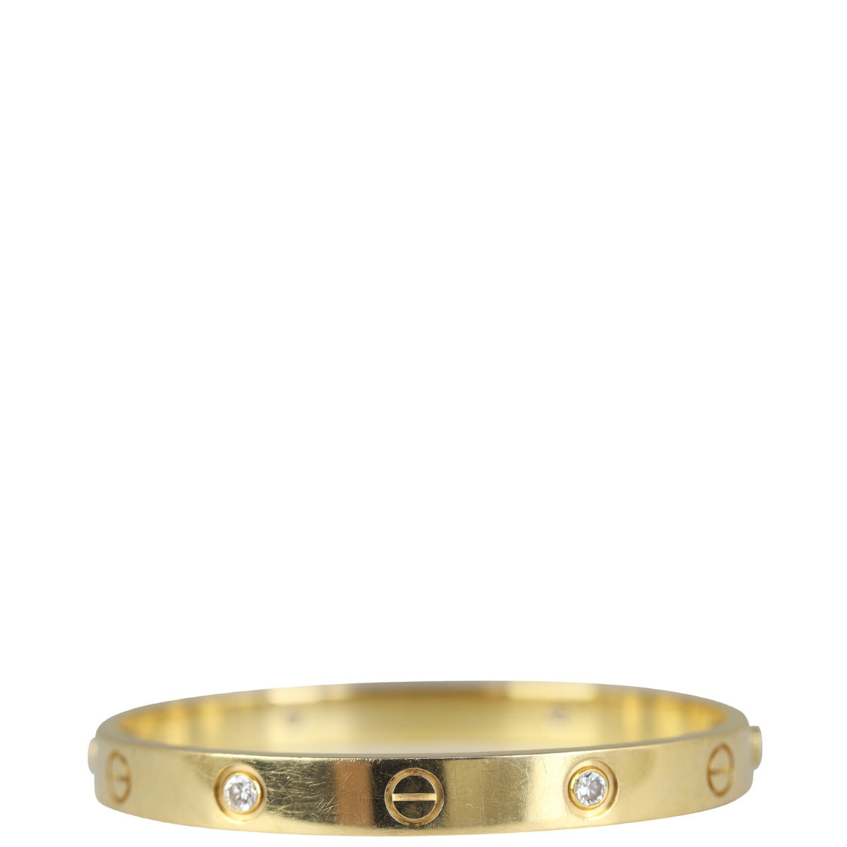 Cartier Love 18k Yellow Gold 4 Diamond Bracelet