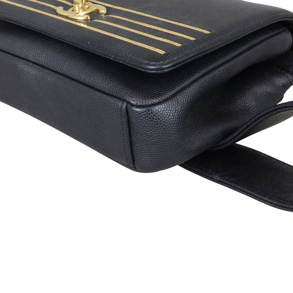 Chanel Captain Gold Belt Bag Corner Closeup