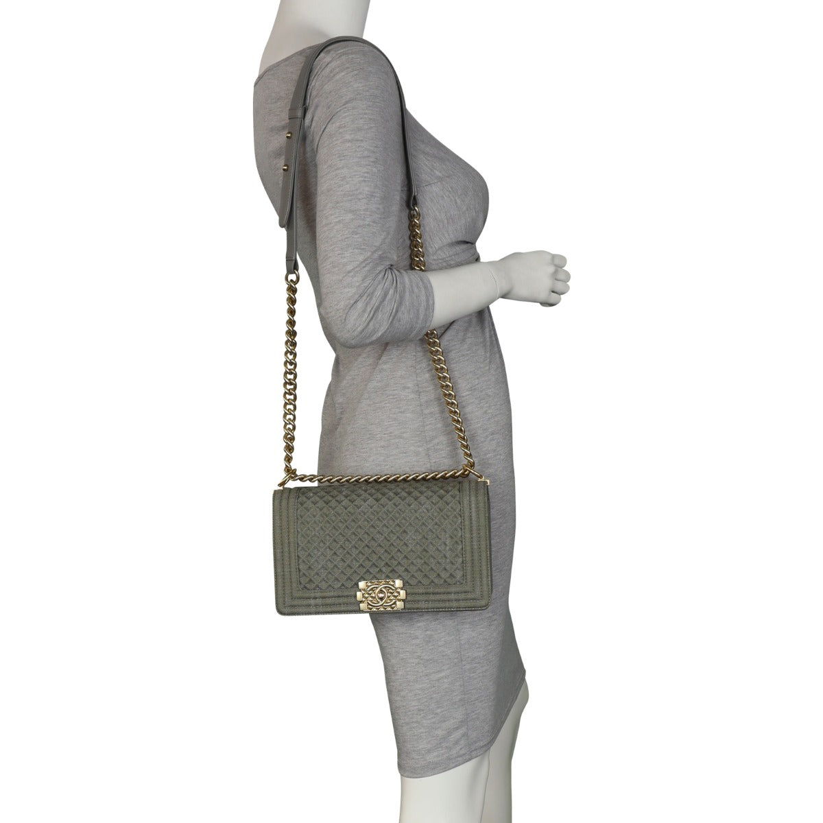 Chanel Boy Old Medium Denim Mannequin