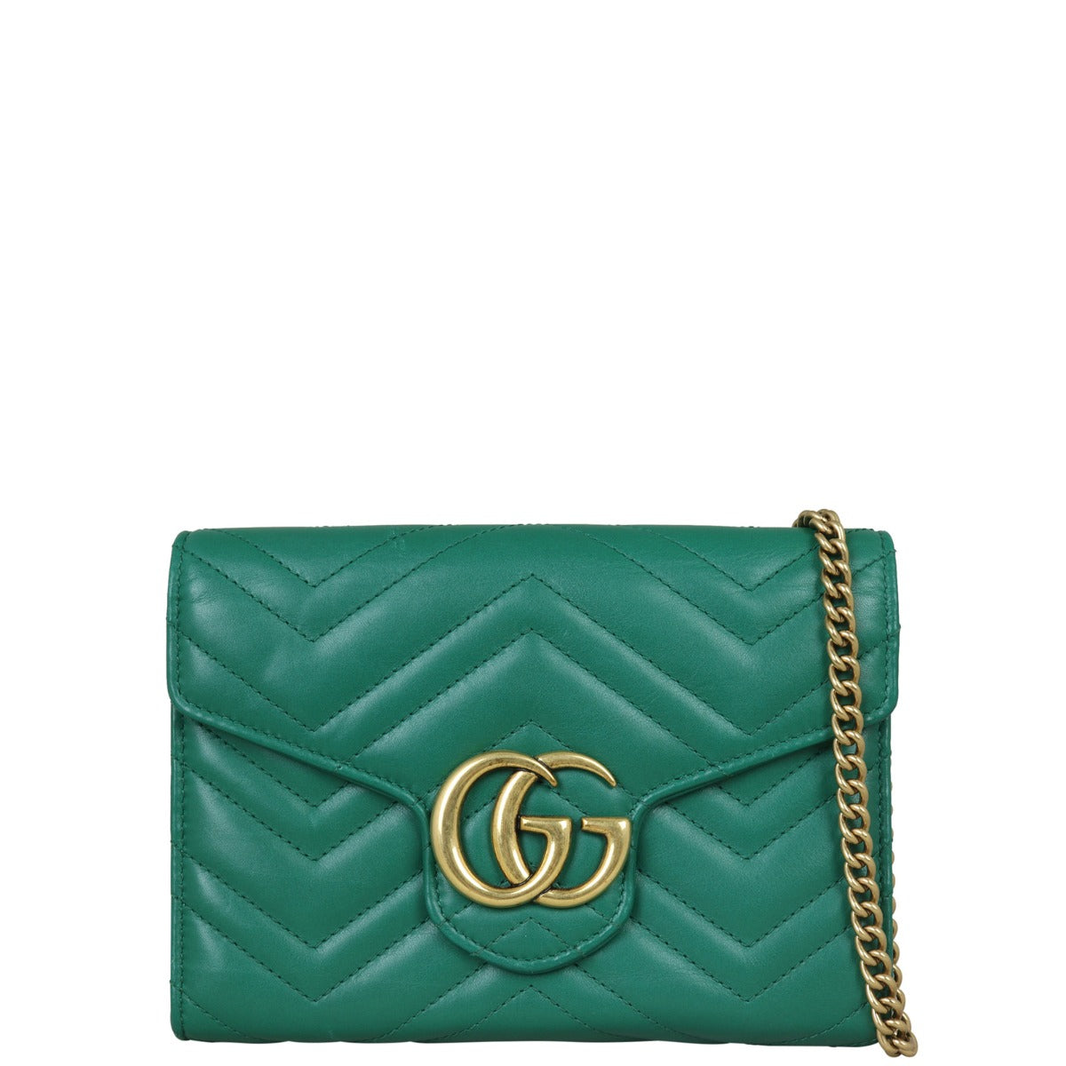 Gucci GG Marmont Matelasse Chain Wallet Front with Strap