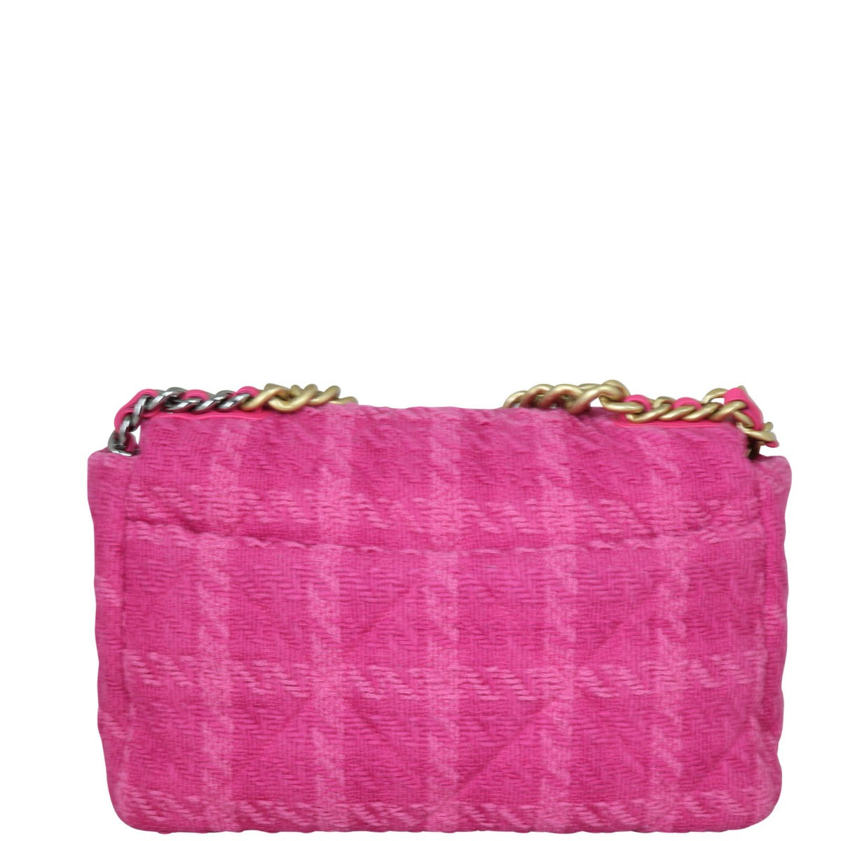 Chanel 19 Tweed Flap Bag Large | Pink