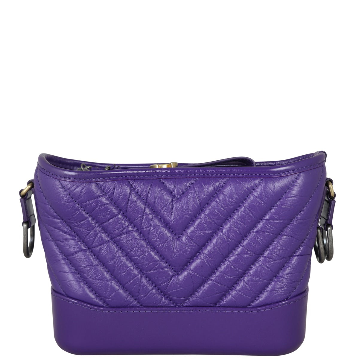 Chanel Gabrielle Chevron Hobo Small Back