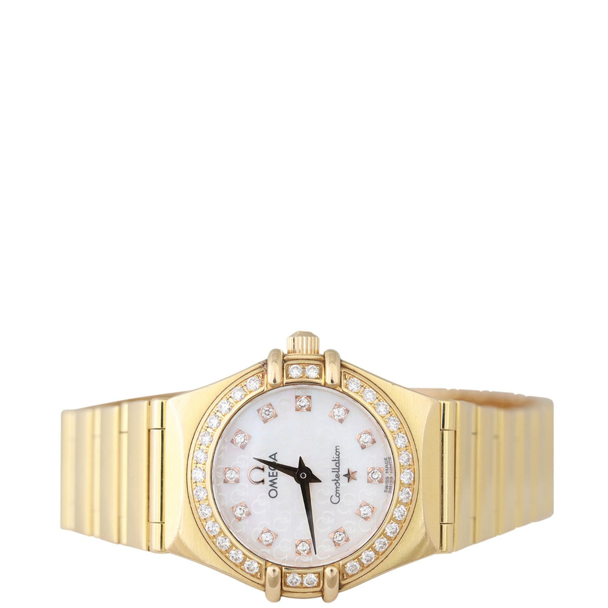 Omega Constellation 18k Yellow Gold Diamond Watch 