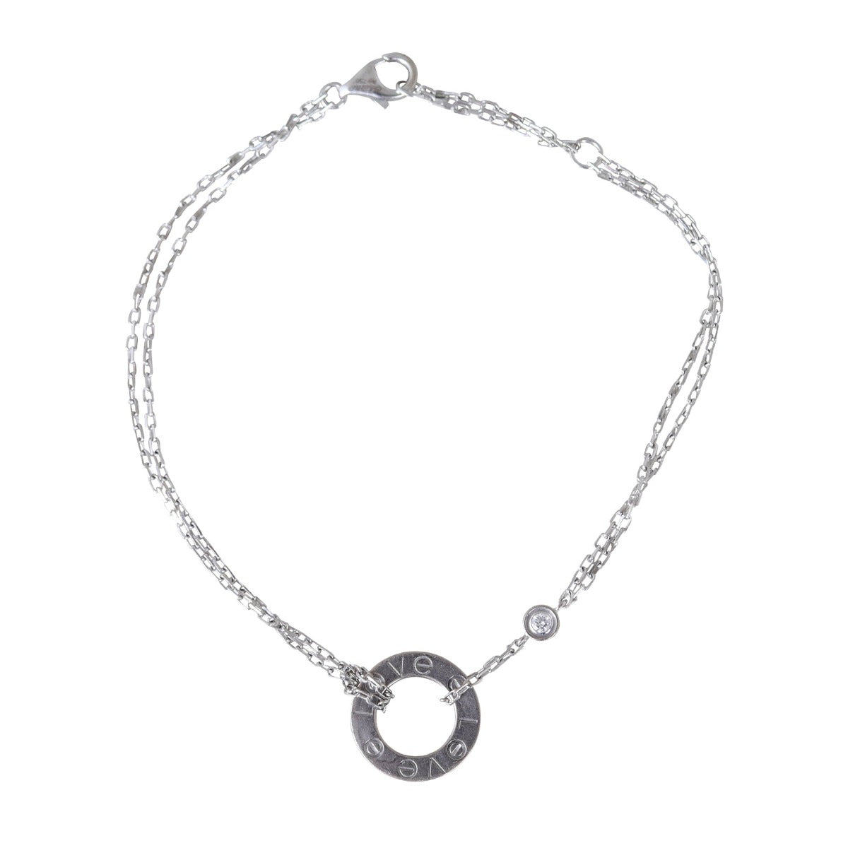 Cartier Love Bracelet 18k White Gold Diamond 