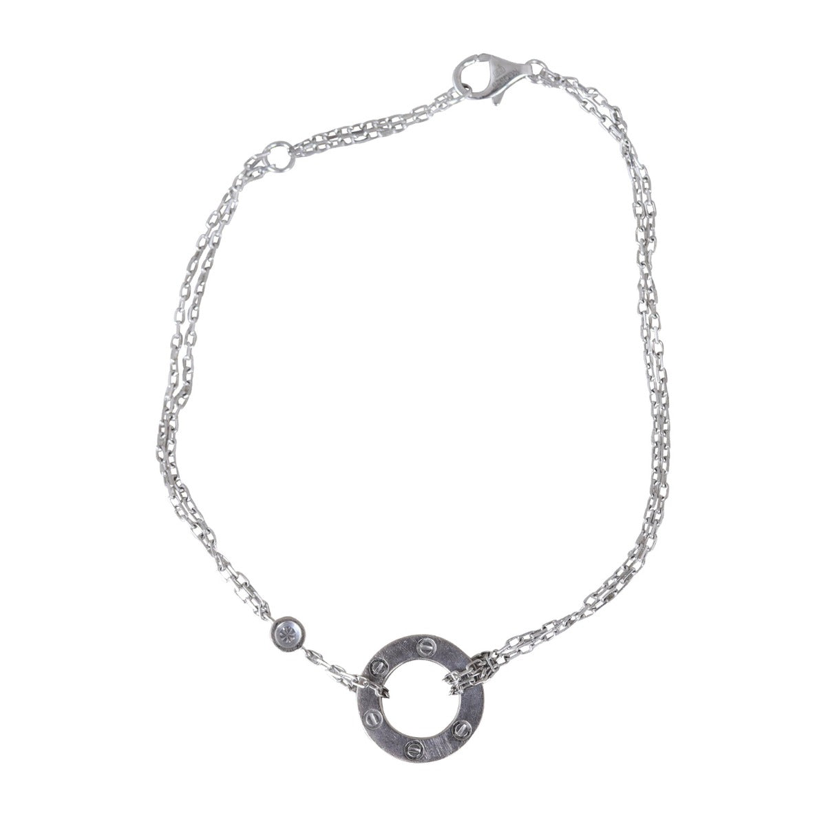 Cartier Love Bracelet 18k White Gold Diamond 