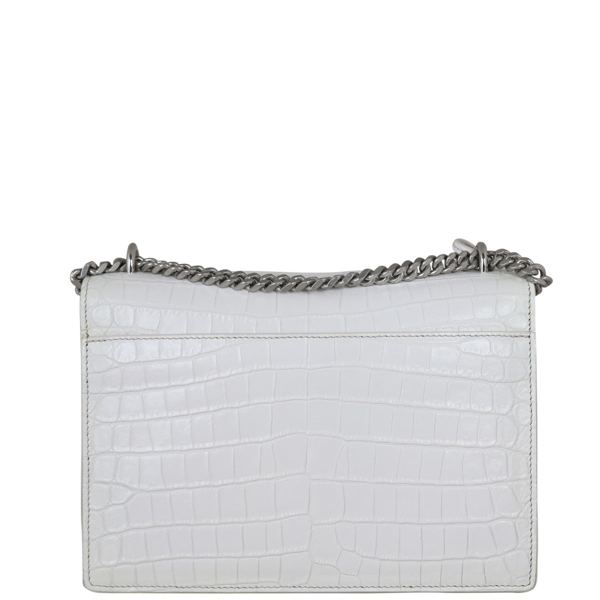 Saint Laurent Sunset Medium Croc-Embossed Back