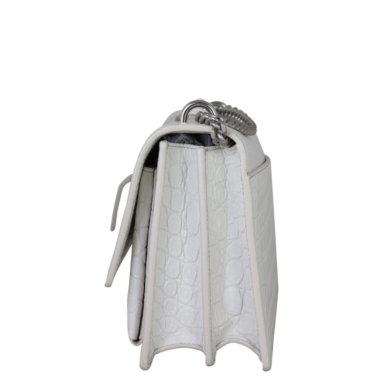 Saint Laurent Sunset Medium Croc-Embossed Side