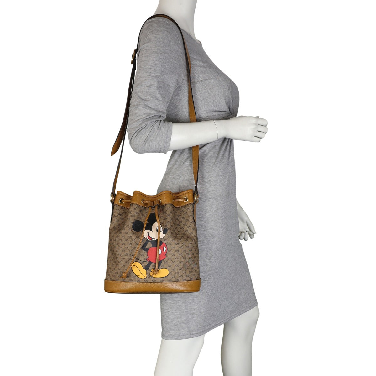 Gucci x Disney Mini GG Supreme Bucket Bag Mannequin