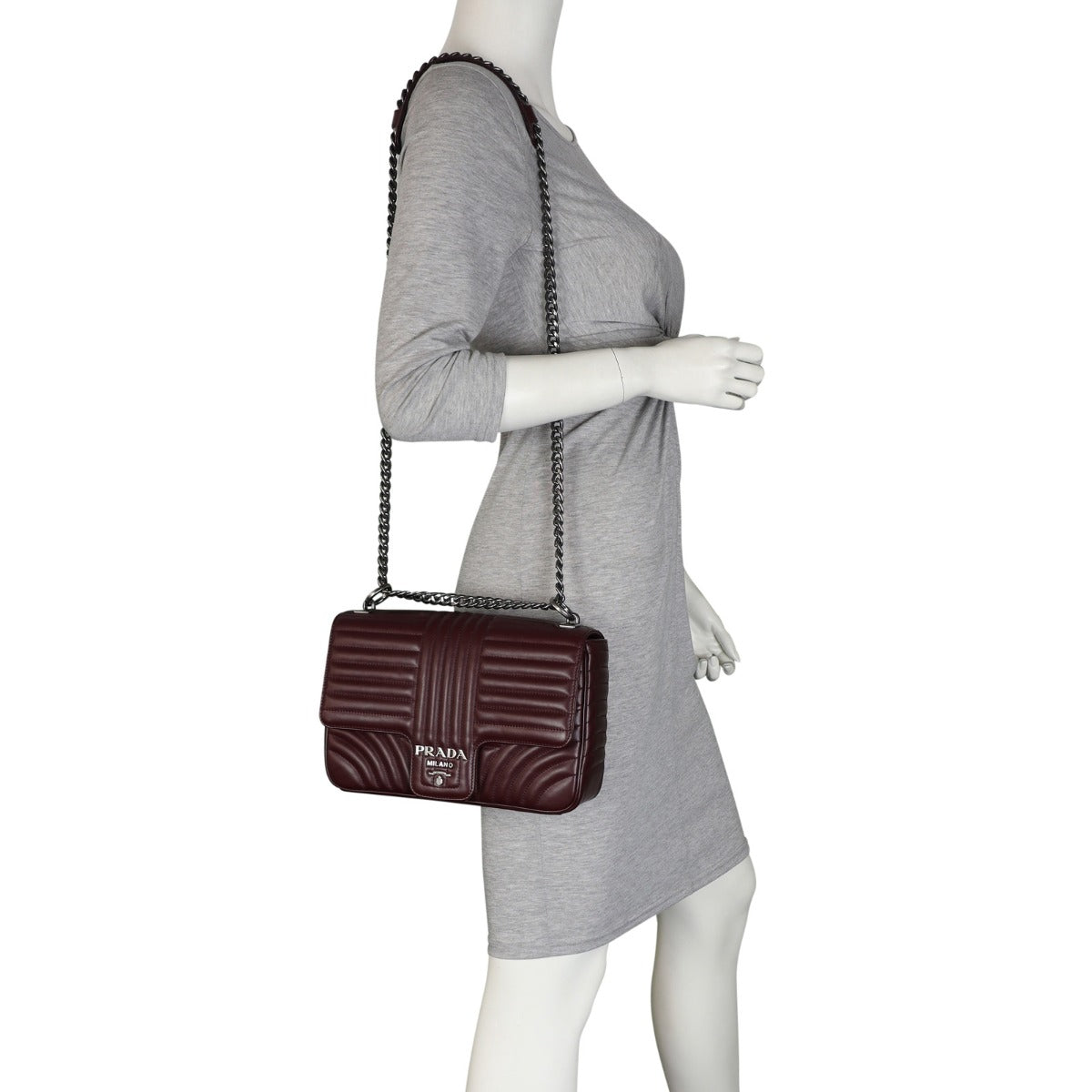 Prada Diagramme Shoulder Bag Large Mannequin