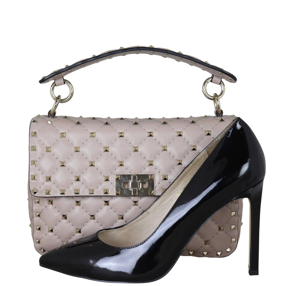 Valentino Rockstud Spike Medium Shoulder Bag Shoe