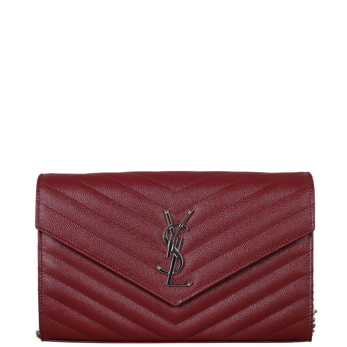 Saint Laurent Cassandre Chain Wallet Front