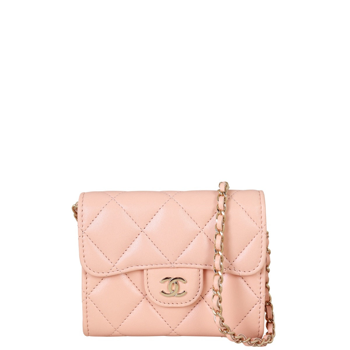 Chanel Classic Card Holder on Chain Front With Chain