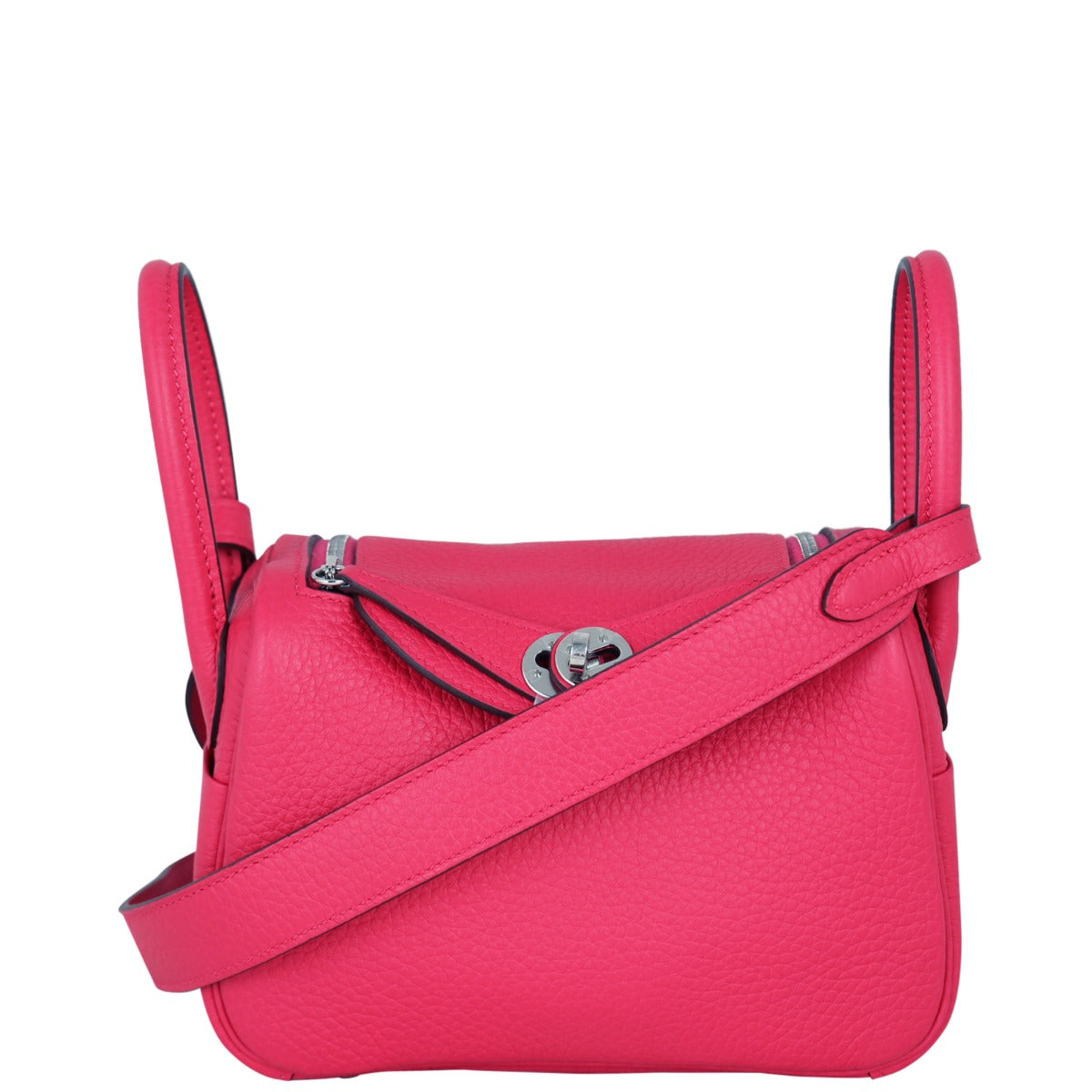 Hermes Mini Lindy 20 Clemence Front With Strap