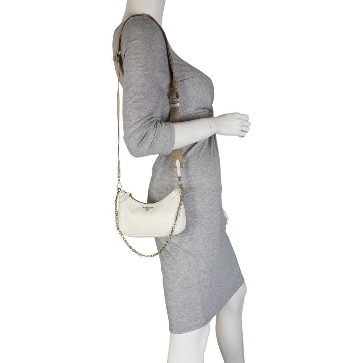 Prada Re-Edition Saffiano Mini Shoulder Bag Mannequin