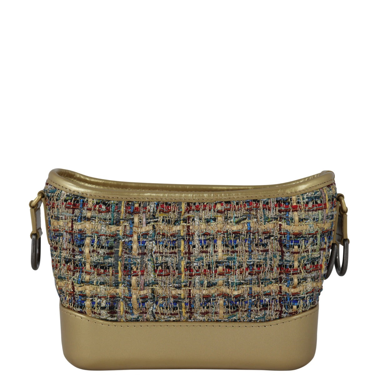 Chanel Gabrielle Tweed Hobo Small Back