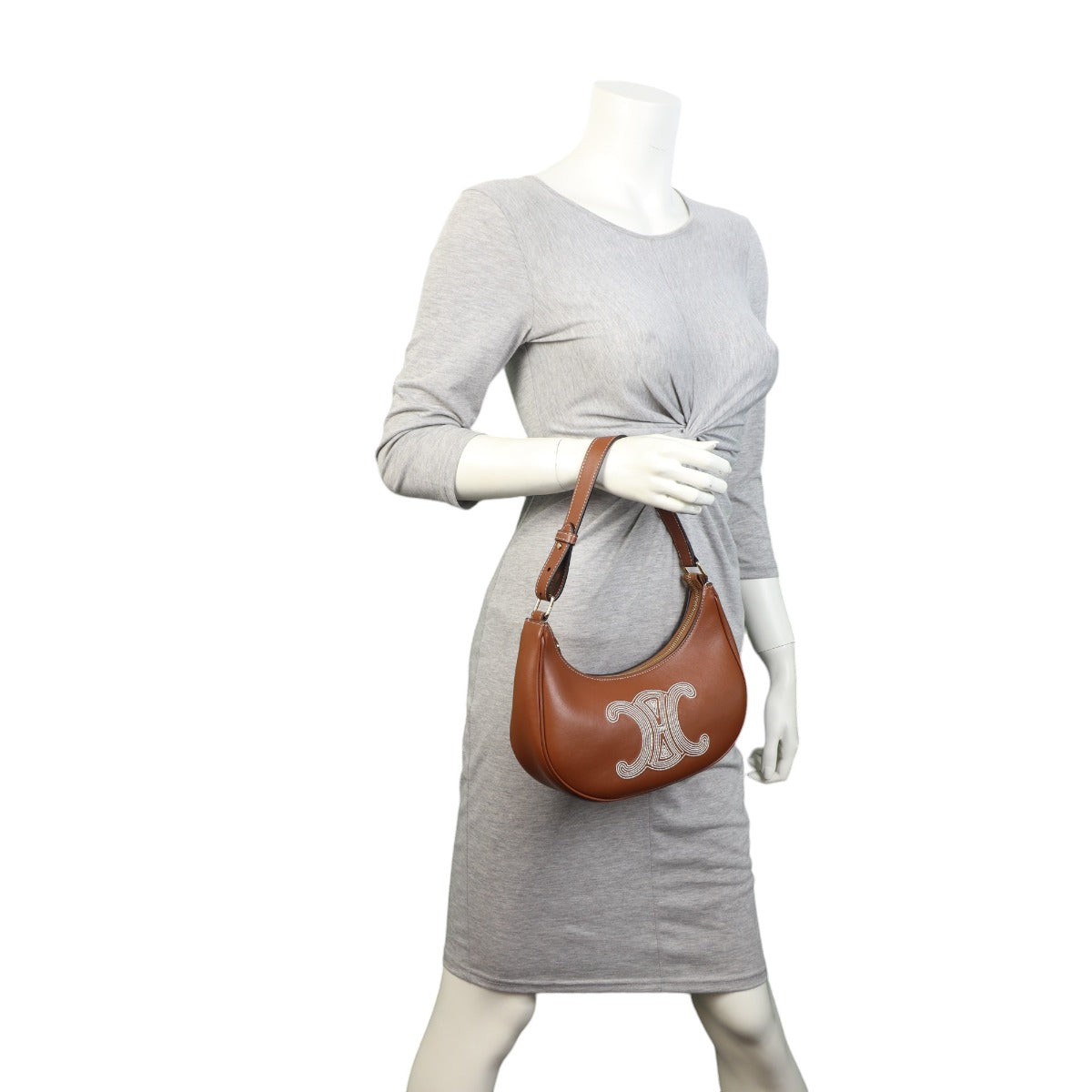 Celine Ava Triomphe Hobo Embroidered