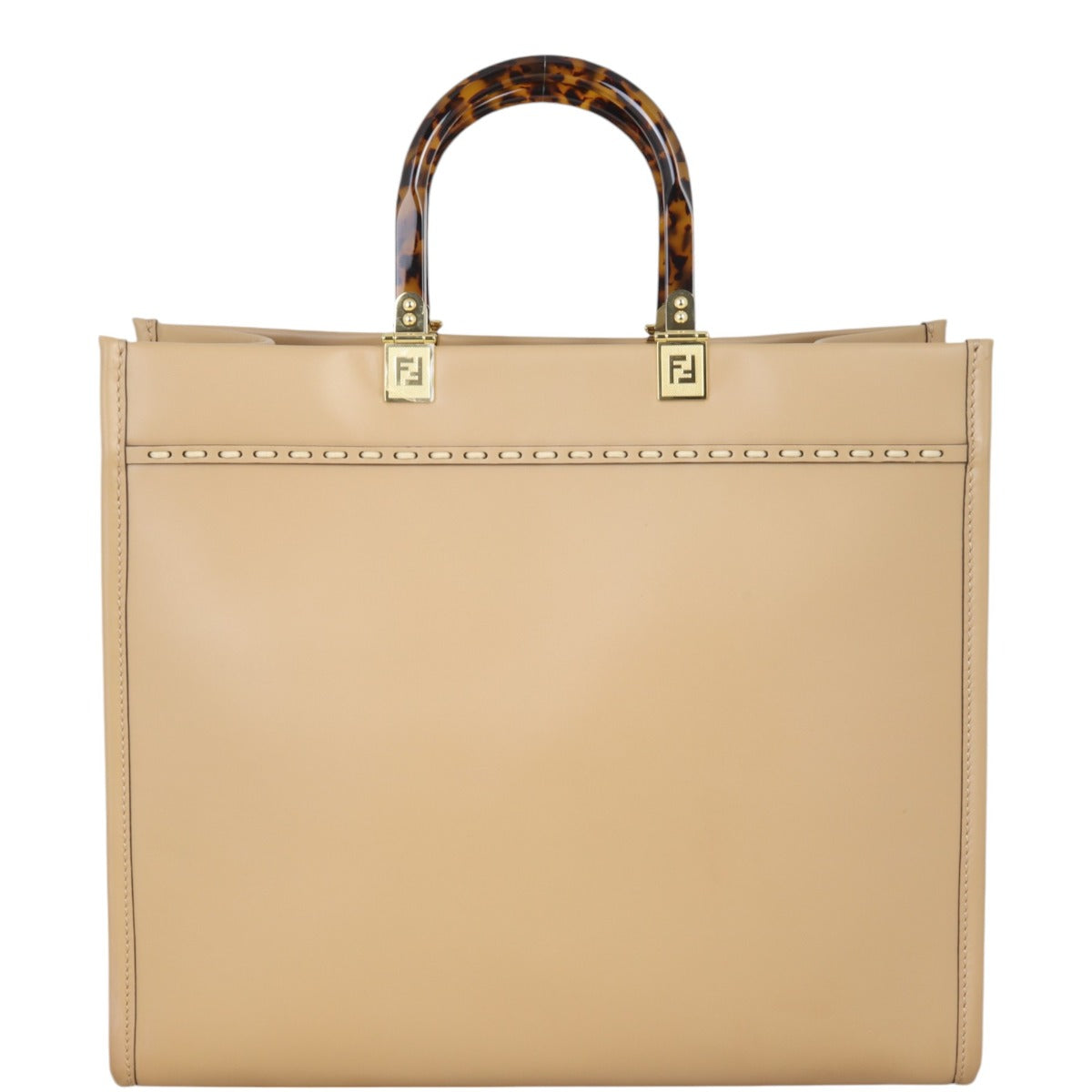Fendi Sunshine Shopper Medium Python Trim