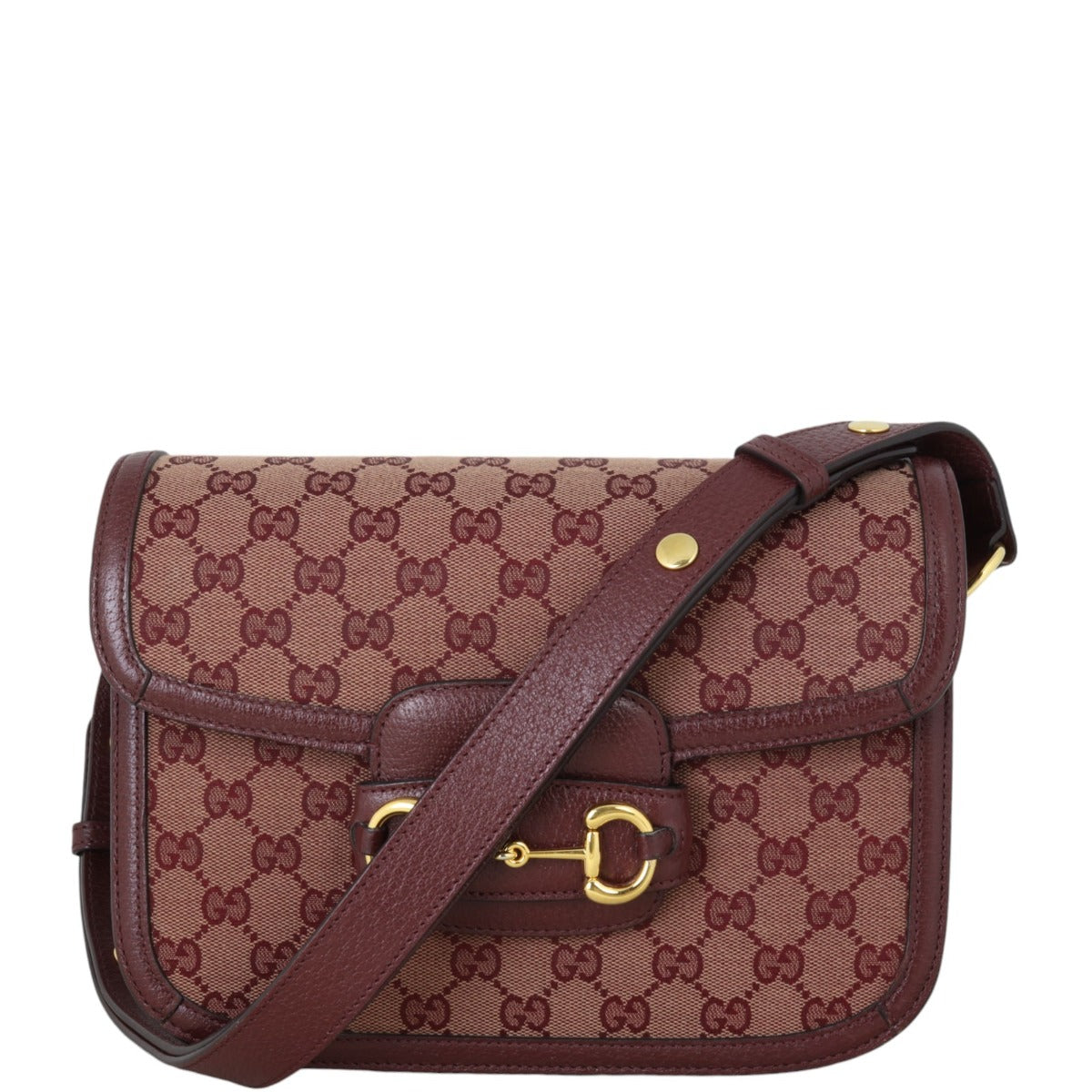 Gucci GG Canvas 1955 Horsebit Shoulder Bag