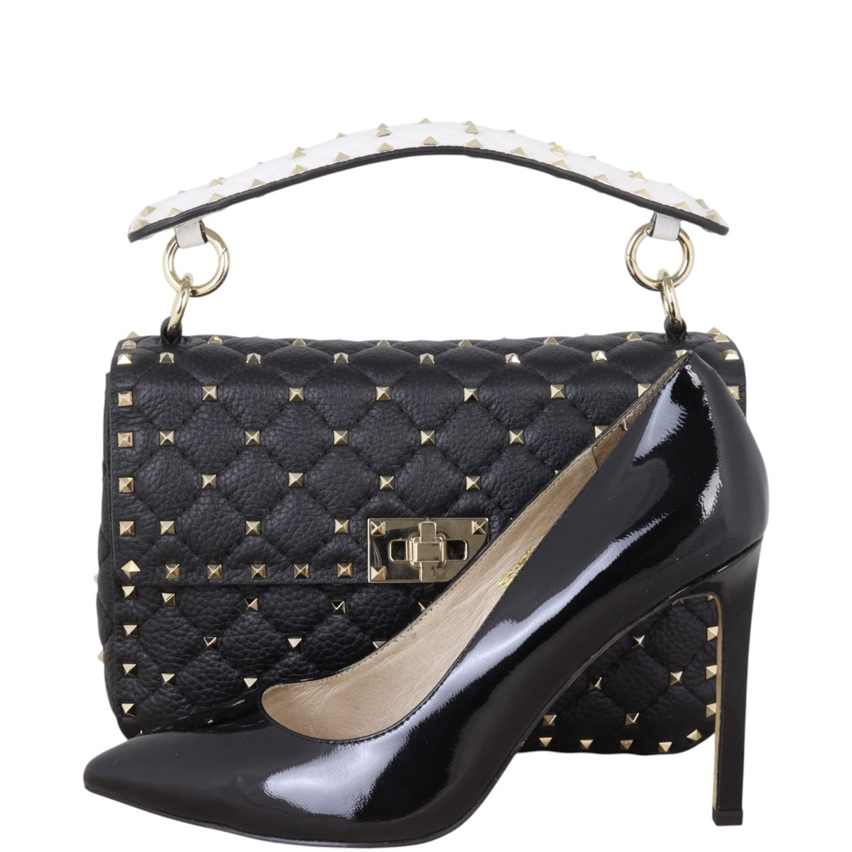Valentino Rockstud Spike Expandable Shoulder Bag
