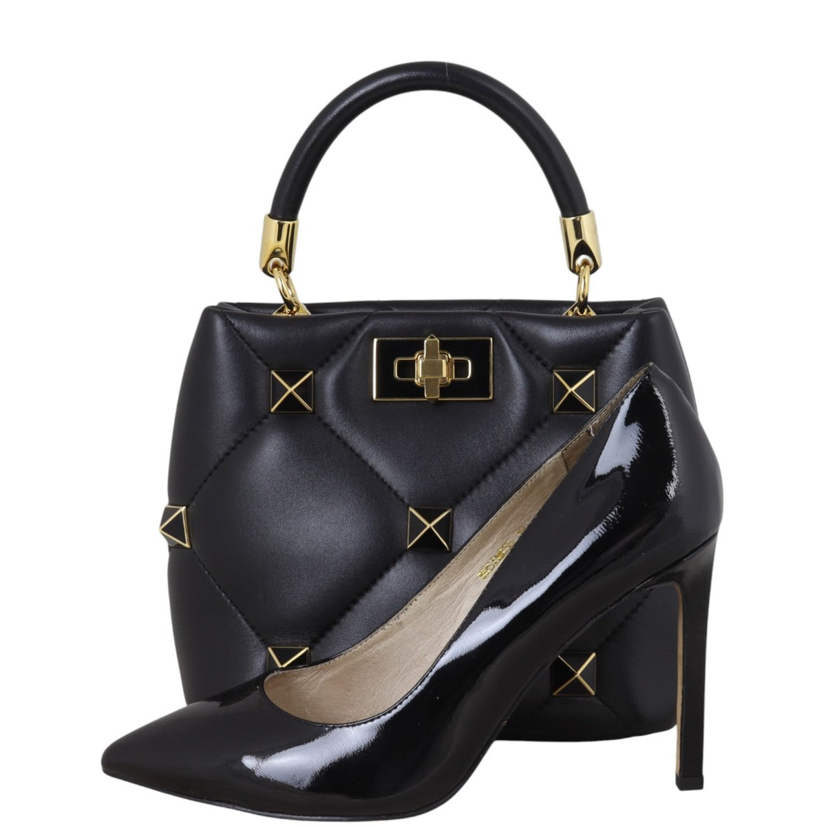 Valentino Roman Stud Top Handle Bag