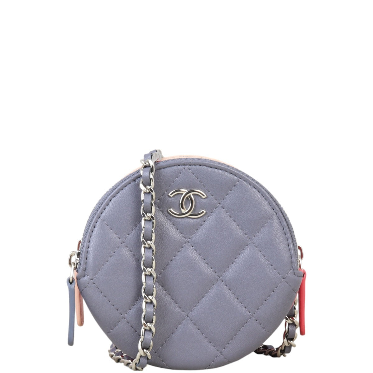 Chanel CC Round Triple Zip Pouch on Chain