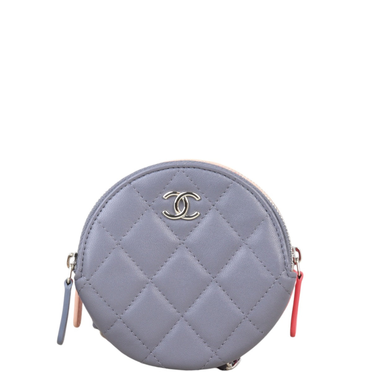Chanel CC Round Triple Zip Pouch on Chain