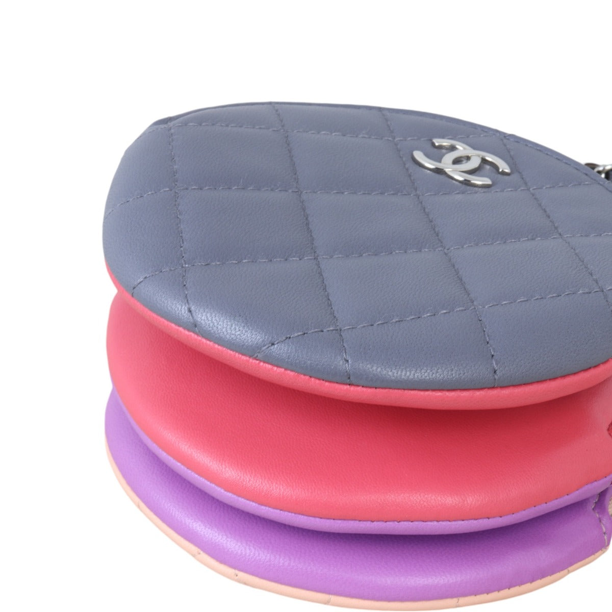 Chanel CC Round Triple Zip Pouch on Chain